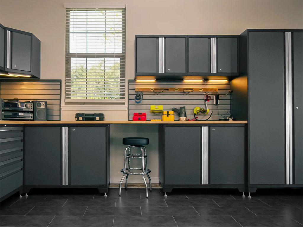Pro Series 12PC Garage Cabinetry Set · 18-Gauge Steel · Fully-Welded · 184" W X 24" D X 84.75" H