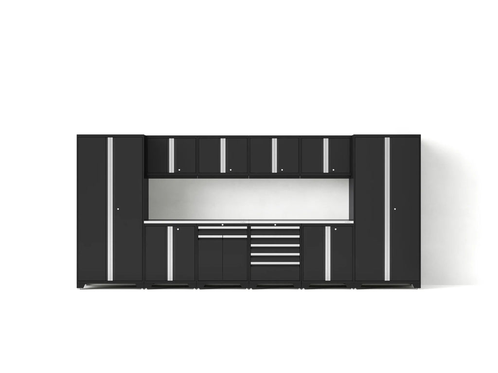 Pro Series 12PC Garage Cabinetry Set · 18-Gauge Steel · Fully-Welded · 184" W X 24" D X 84.75" H