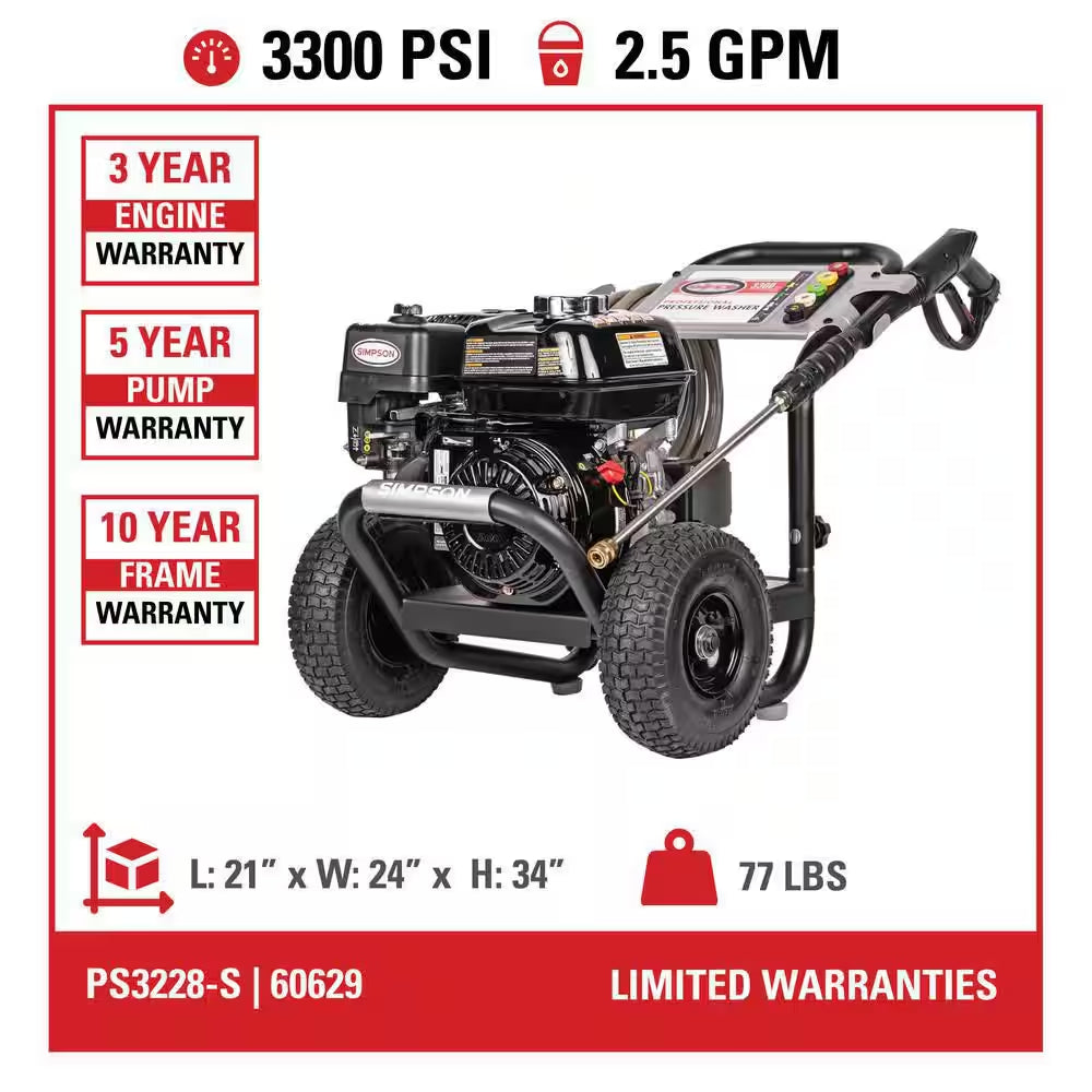 3300 PSI of Pure Power: The Hulk of Pressure Washers with a Honda Heartbeat!