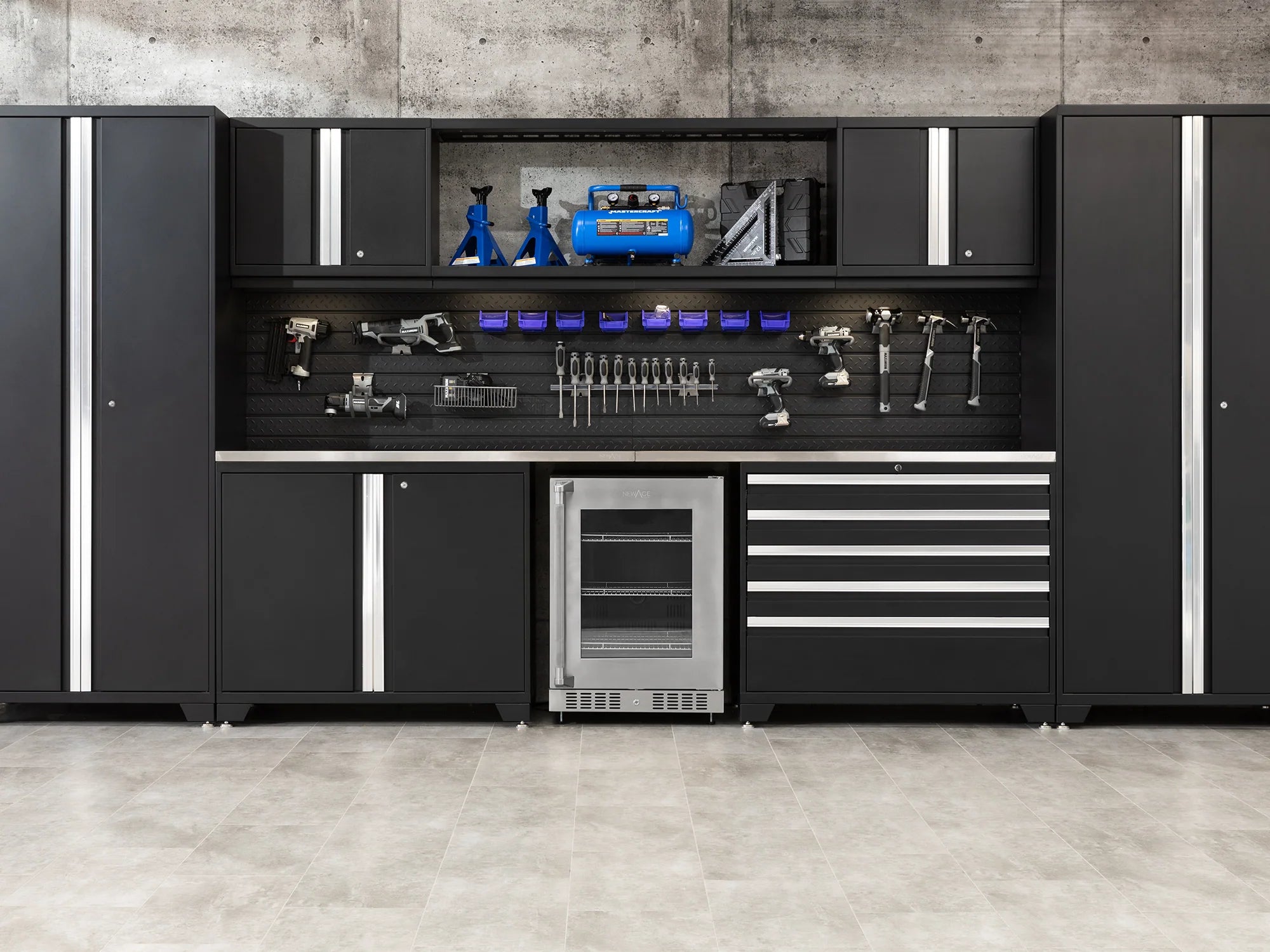 Pro Series 9PC Garage Cabinetry Set · 18-Gauge Steel · Fully-Welded · 156" W X 24" D X 84.75" H