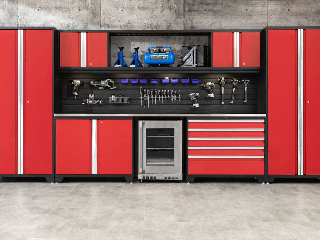 Pro Series 9PC Garage Cabinetry Set · 18-Gauge Steel · Fully-Welded · 156" W X 24" D X 84.75" H