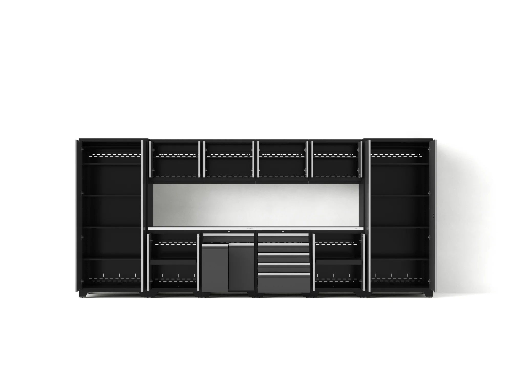 Pro Series 12PC Garage Cabinetry Set · 18-Gauge Steel · Fully-Welded · 184" W X 24" D X 84.75" H