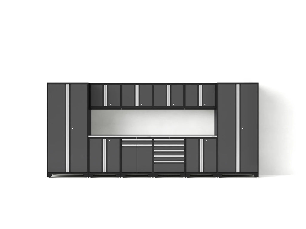 Pro Series 12PC Garage Cabinetry Set · 18-Gauge Steel · Fully-Welded · 184" W X 24" D X 84.75" H