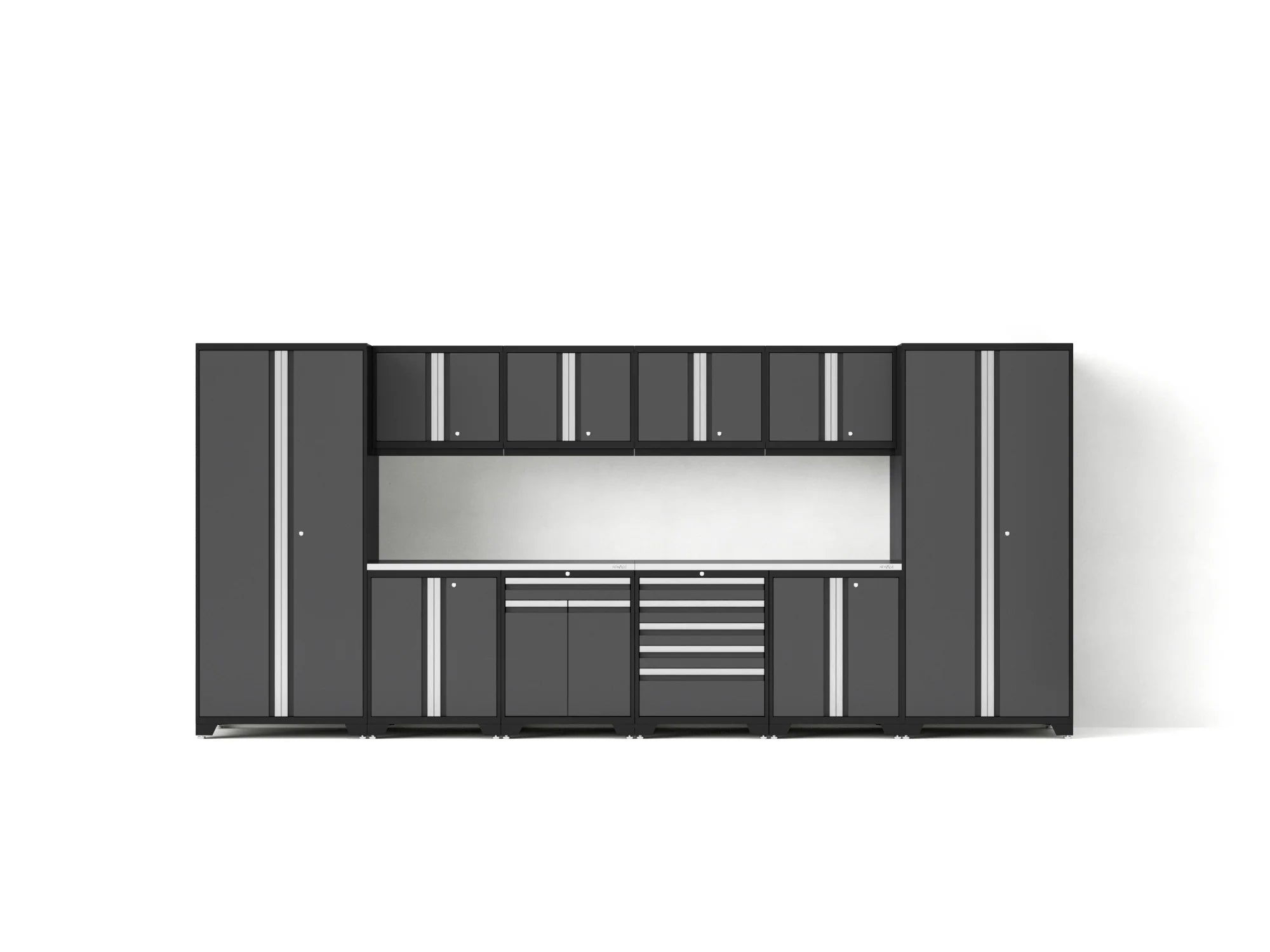 Pro Series 12PC Garage Cabinetry Set · 18-Gauge Steel · Fully-Welded · 184" W X 24" D X 84.75" H