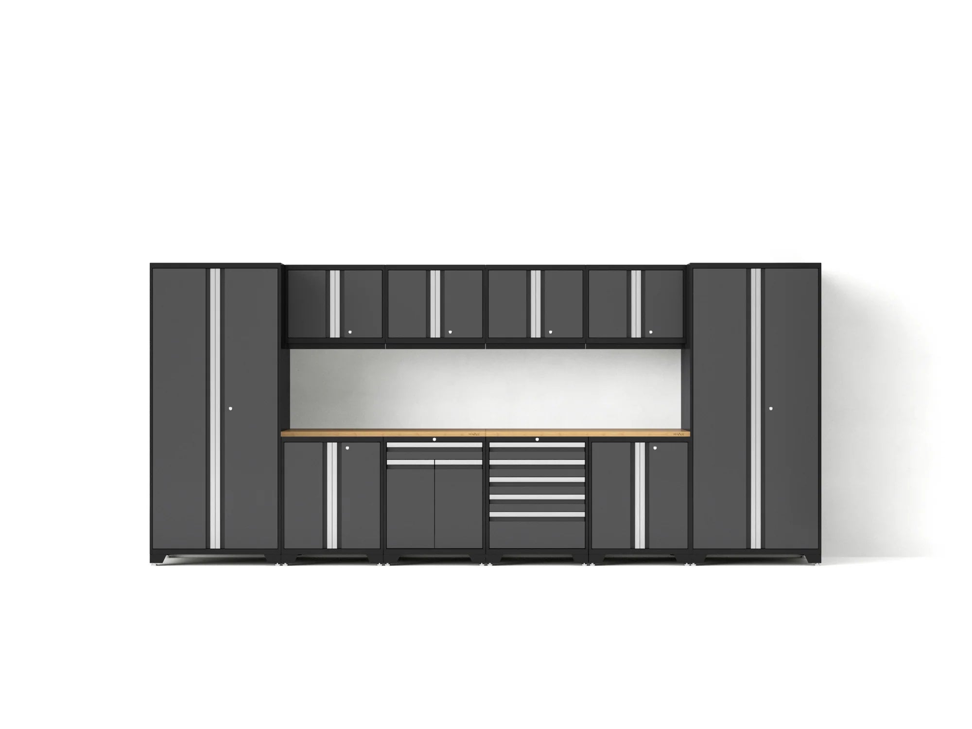 Pro Series 12PC Garage Cabinetry Set · 18-Gauge Steel · Fully-Welded · 184" W X 24" D X 84.75" H