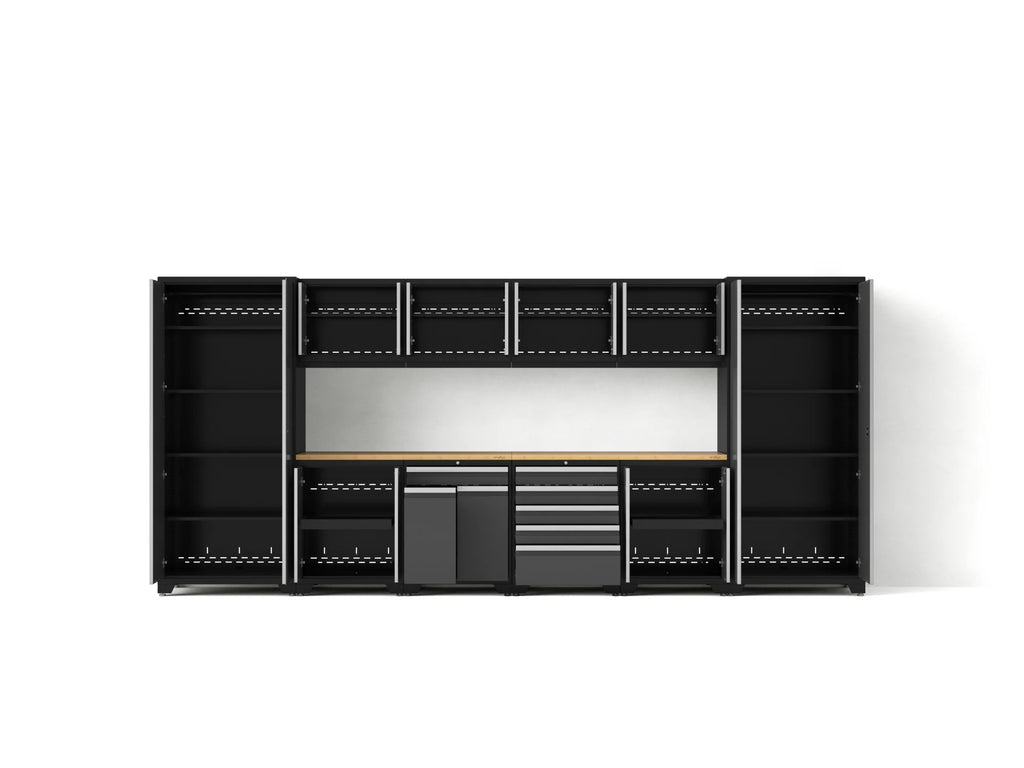 Pro Series 12PC Garage Cabinetry Set · 18-Gauge Steel · Fully-Welded · 184" W X 24" D X 84.75" H