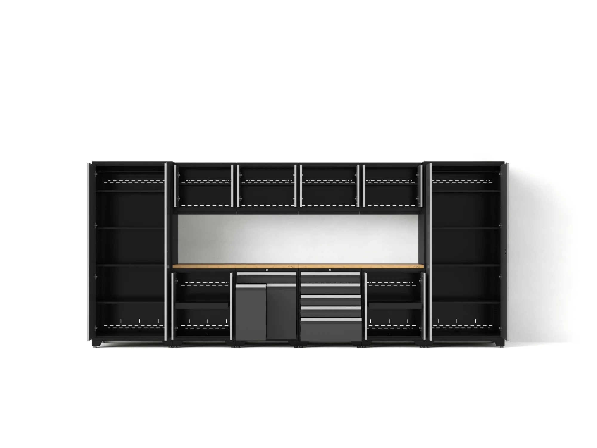 Pro Series 12PC Garage Cabinetry Set · 18-Gauge Steel · Fully-Welded · 184" W X 24" D X 84.75" H